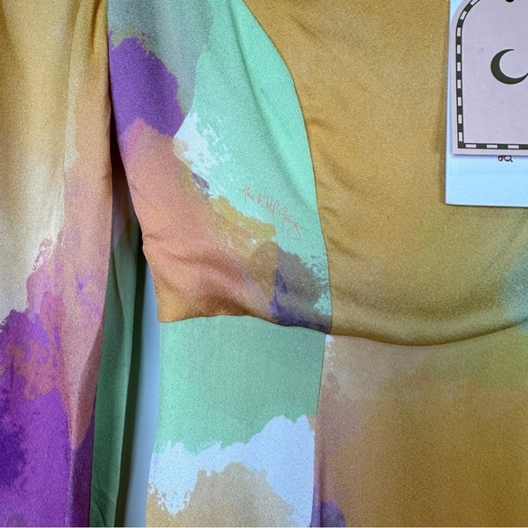 NEW The Wolf Gang Pacifica One Shoulder Maxi Dress in Arte Print Size S - Picture 8 of 17